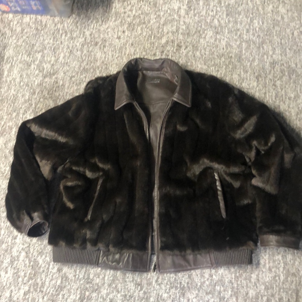 Phat farm leather jacket size 5xxxxxl vintage Vtg 2000s reversible NYC Street